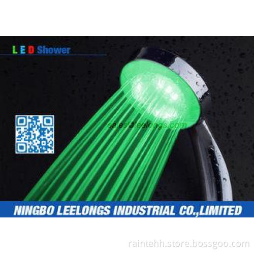 Water Pressure Powered Light Shower Heads , LED Light Rain
